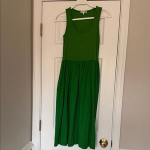 Sundry Vibrant Green Midi Dress